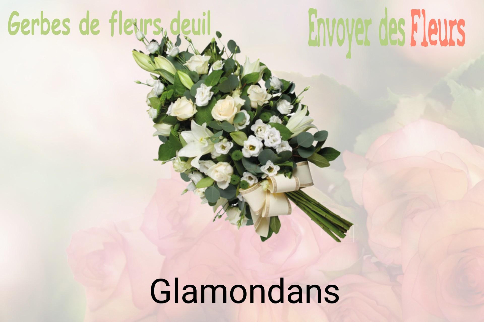 Gerbe de fleurs de deuil livrée à Glamondans